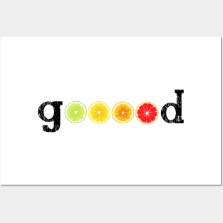 I Feel Good Lemon Orange Lime Red Orange Yellow Green Citrus Posters and Art